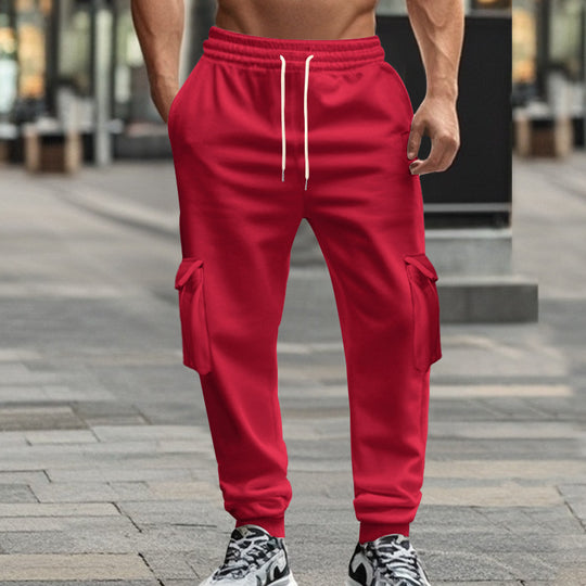Herren nan Utility-Joggerhose mit seitlichen Klappentaschen, Kordelzugbund und konischer Passform EB
