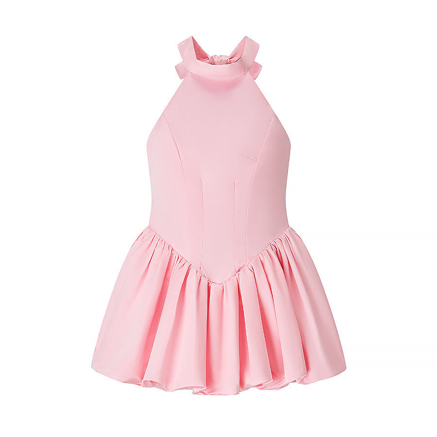Damen Ballettkleid mit offenem Rücken und schwingendem Rock EB