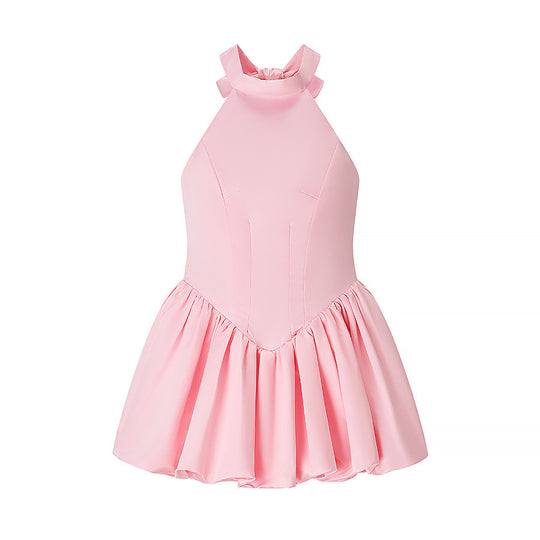 Damen Ballettkleid mit offenem Rücken und schwingendem Rock EB