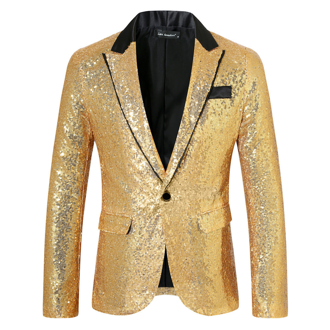 Herren Glamouröser Paillettenblazer EB