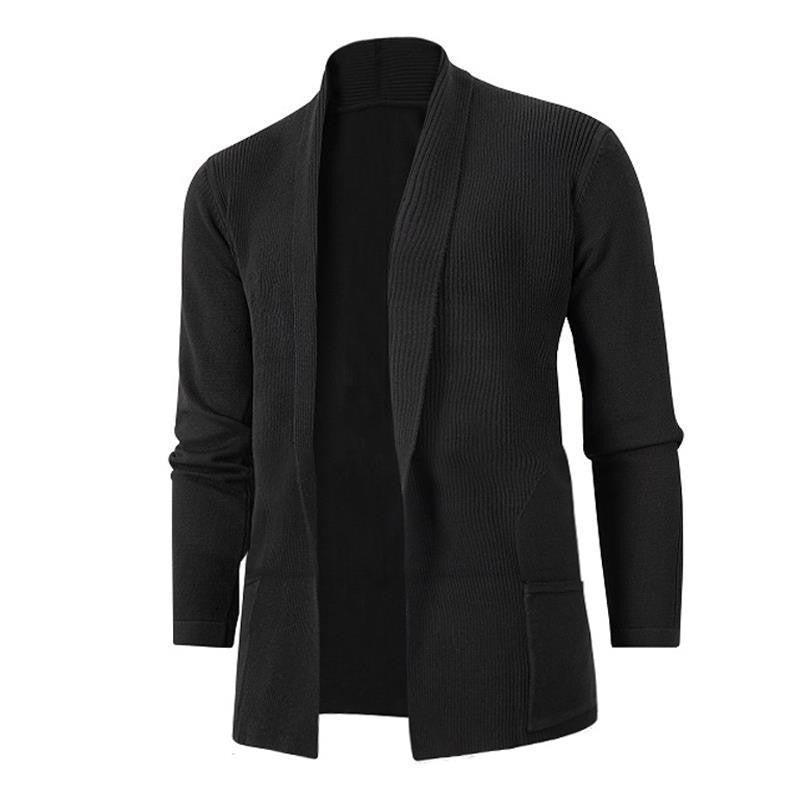 Damen Strickjacke mit modernem Schalkragen und seitlichen Taschen EB