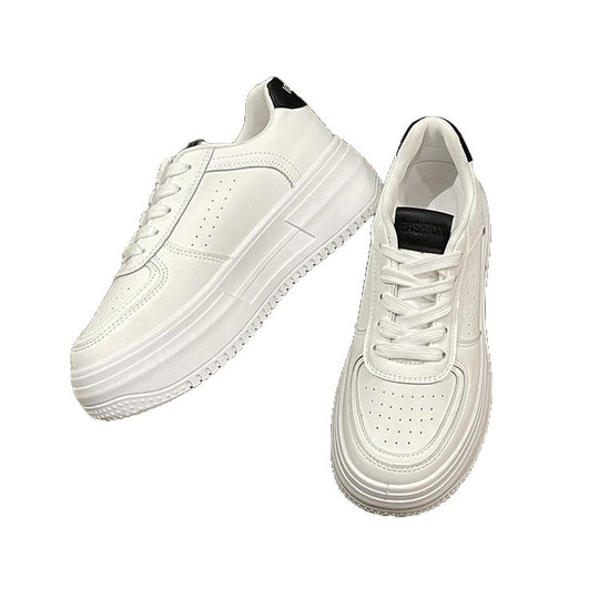 Damen modische Plateau-Sneaker mit atmungsaktivem Obermaterial und rutschfester Sohle EB