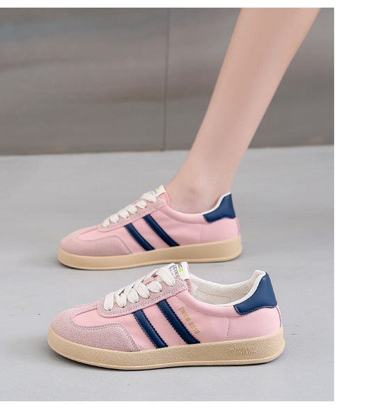 Damen Sportliche Sneakers mit modischen Streifen und dämpfender Sohle EB