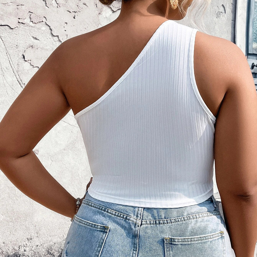 Damen Crop-Top mit asymmetrischem Schnitt und Cut-Out-Details EB