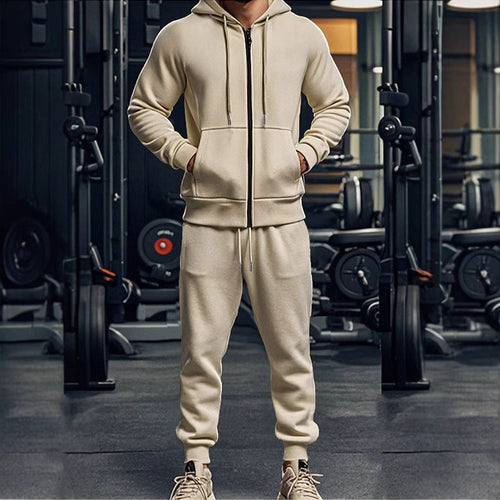Herren Sportliches Freizeit-Set mit Kapuze und Reißverschluss EB
