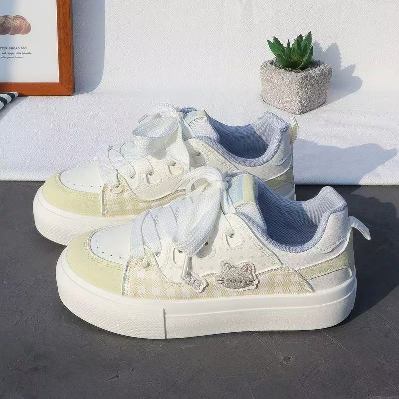 Damen Sneakers mit modischem Karomuster und komfortabler Sohle EB