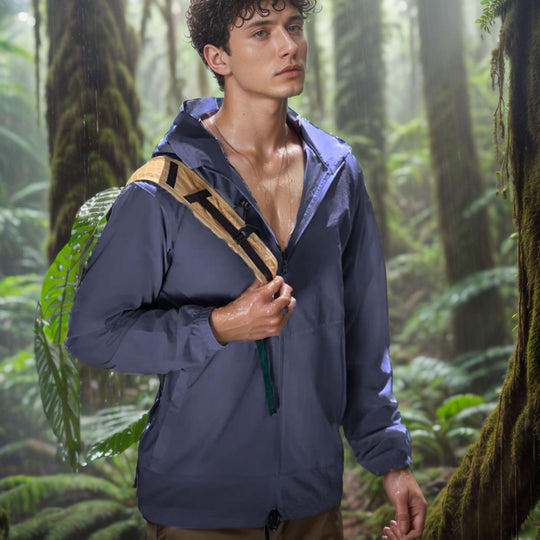 Herren wetterfeste Utility-Jacke mit verstellbarem Kapuzensystem EB