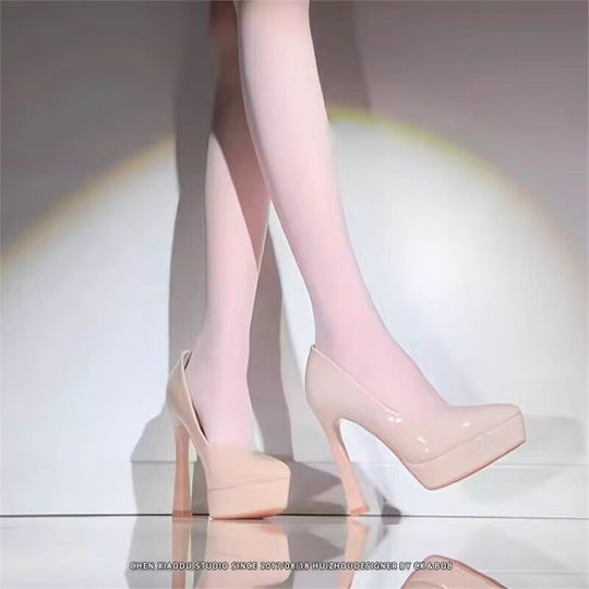 Damen elegante High Heel Pumps mit glänzender Lackoberfläche EB
