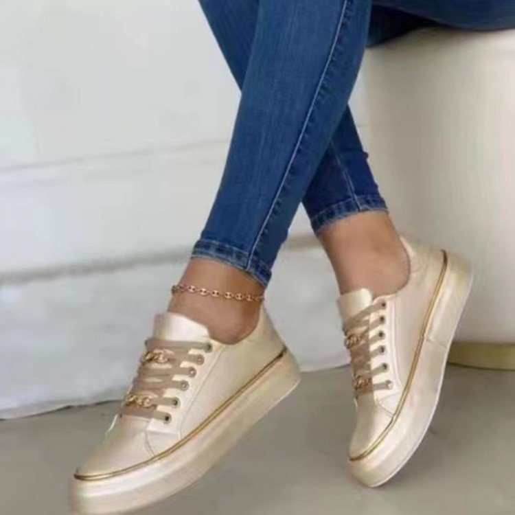 Damen Elegante Sneaker mit modischen Glitzerakzenten EB