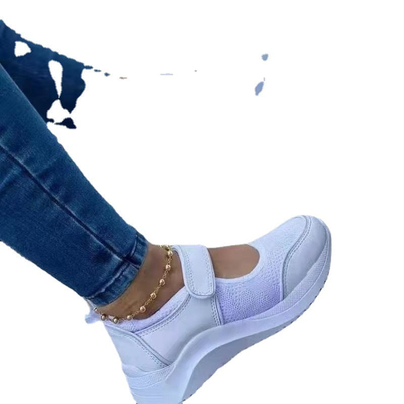 Damen Komfortable Sneakers mit verstellbarem Klettverschluss und atmungsaktivem Obermaterial EB