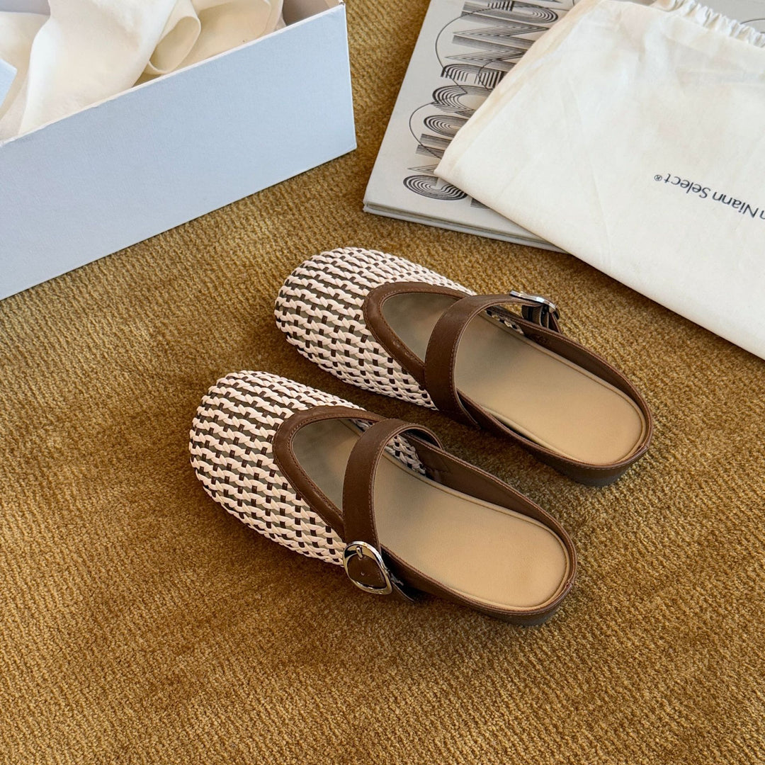 Damen Komfortable Clogs mit modischem Flechtmuster und anpassbarem Riemen EB