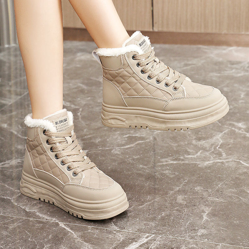 Damen High-Top Sneakers mit warmem Fleece-Futter und rutschfester Sohle EB