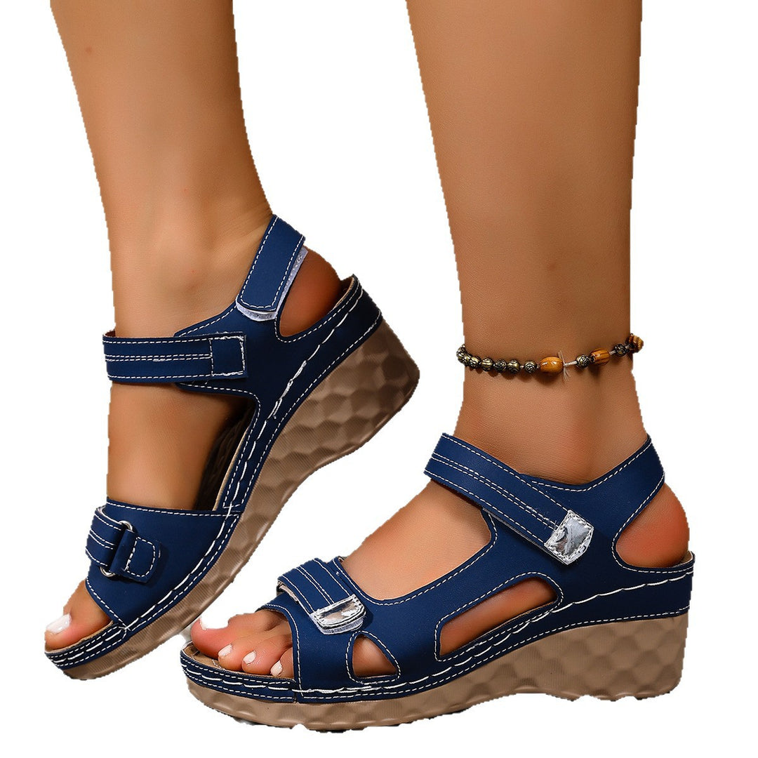 Damen Komfortable und stilvolle Wedge-Sandalen mit verstellbaren Riemen EB