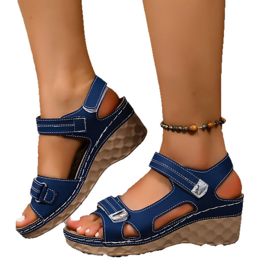 Damen Komfortable und stilvolle Wedge-Sandalen mit verstellbaren Riemen EB
