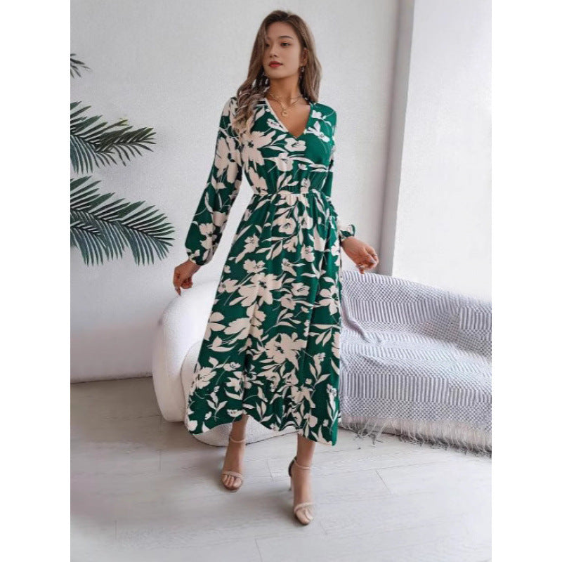 Damen Maxi-Kleid mit blumigem Muster EB