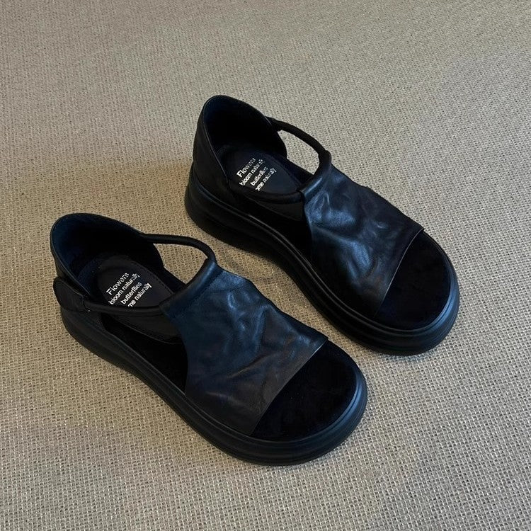 Damen bequeme Sandalen mit elastischem Riemen und komfortablem Fußbett EB