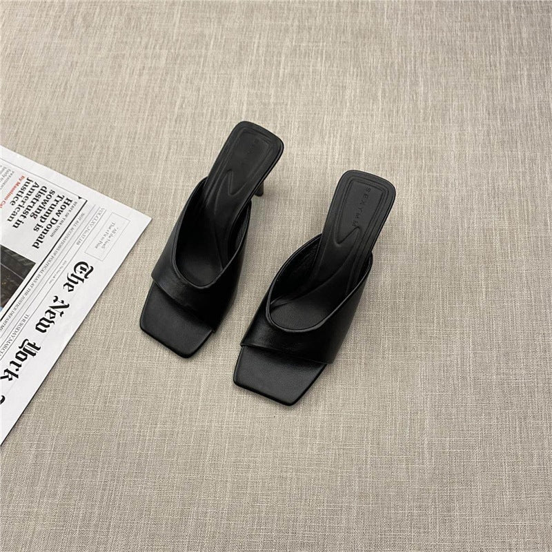 Damen elegante Mules mit geschwungenem Design EB