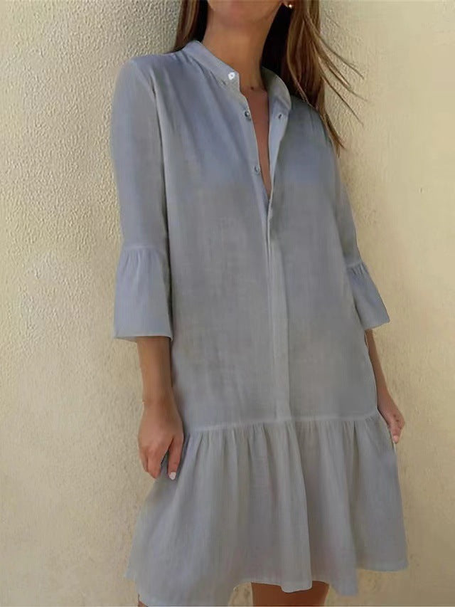 Damen Hemdkleid mit Rüschen EB