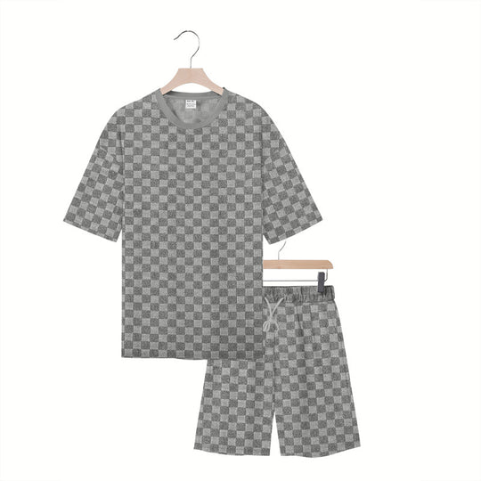 Damen Freizeit-Set mit strukturiertem T-Shirt und Shorts EB