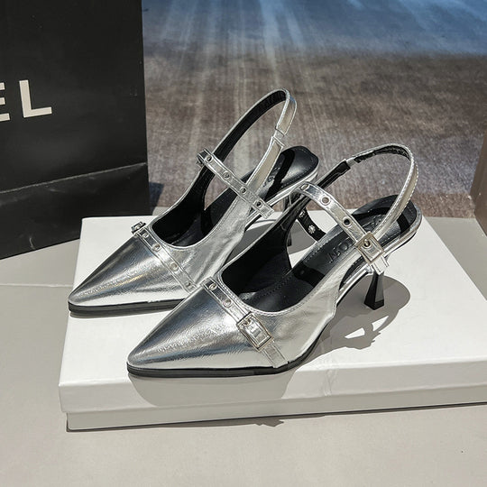Damen eleganter Slingback-Pumps mit modischen Stilelementen EB