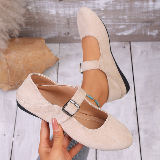 Damen Ballerinas mit verstellbarem Riemen und elegantem Design EB