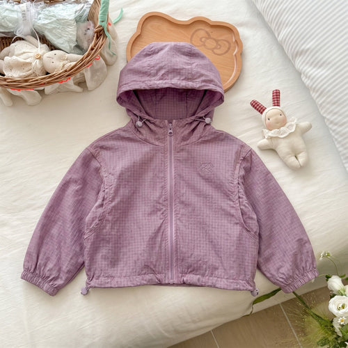 Unisex Nan leichte Ripstop Kapuzenwindjacke für Kinder EB