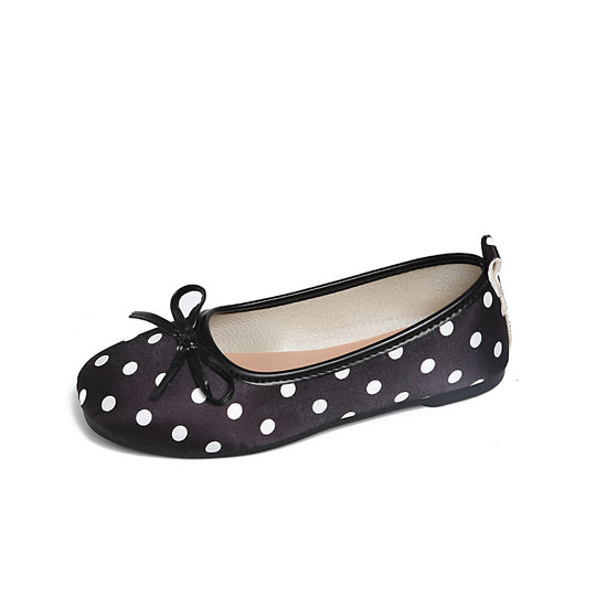 Damen Ballerinas mit verspieltem Punktedesign und zartem Schleifen-Detail EB