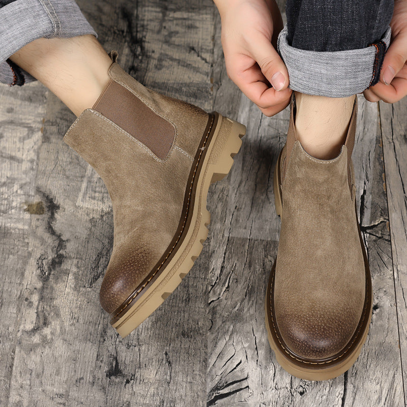 Damen Modische Chelsea-Stiefel mit rutschfester Profilsohle und bequemem Innenfutter EB