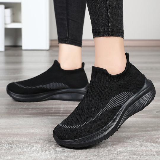 Damen Atmungsaktive und elastische Sneakers mit rutschfester Sohle EB