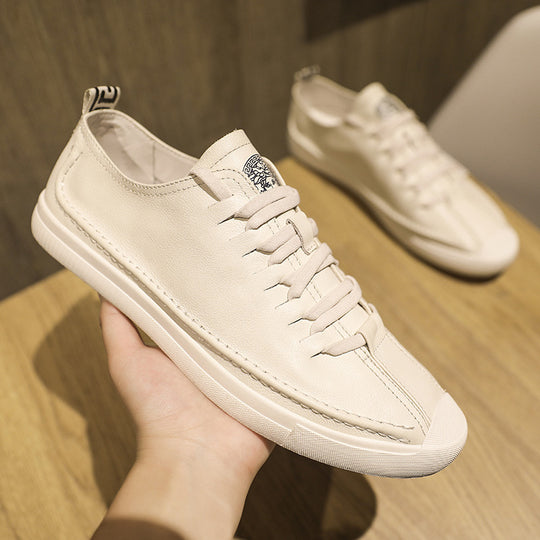 Damen Modische Sneakers mit hochwertiger Leder-Oberfläche und bequemem Innenfutter EB