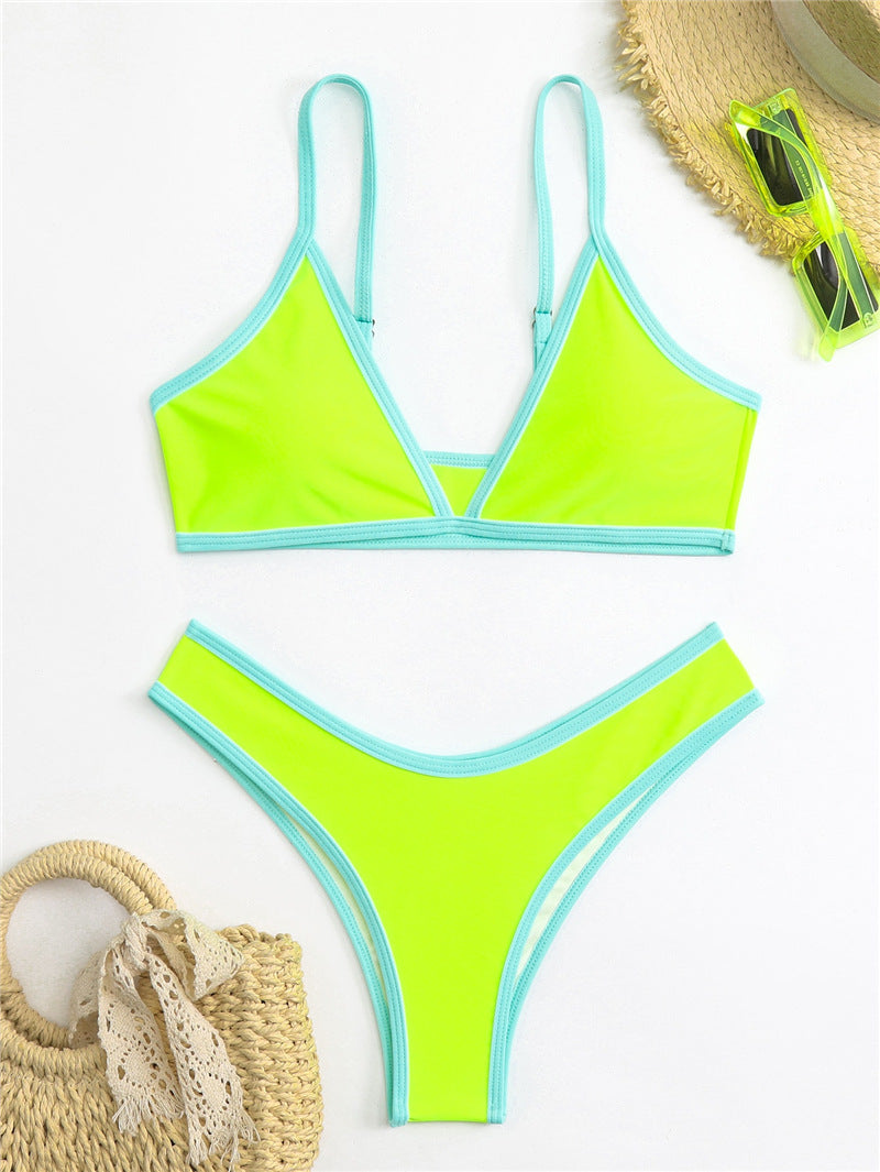 Damen Triangel-Bikini mit eleganter Naht und sportlichem Schnitt EB