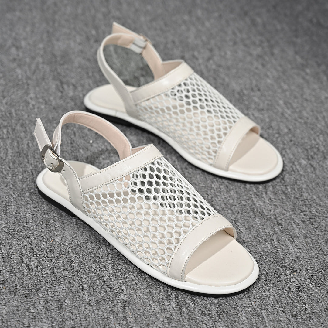 Damen Bequeme und luftige Sandalen mit Netzdesign und ergonomischer Fußbettung EB