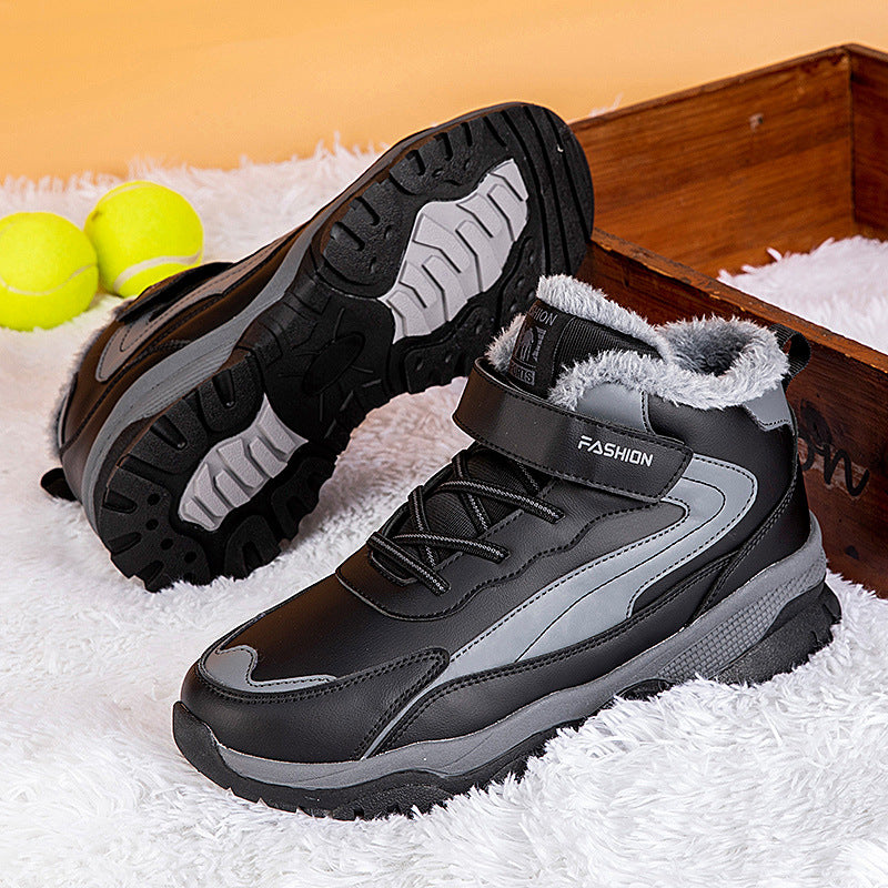 Damen Warm gefütterte Winterstiefel mit rutschfester Sohle und verstellbarem Klettverschluss EB