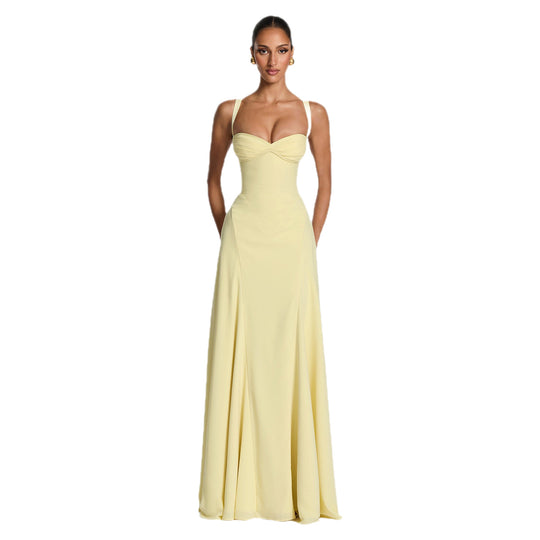 Damen Elegantes Abendkleid mit tailliertem Schnitt und verstellbaren Trägern EB