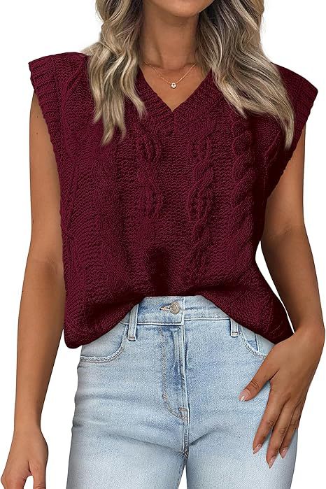 Damen Strickoberteil mit V-Ausschnitt und strukturiertem Muster EB