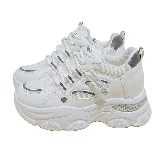 Damen Sportliche Chunky Sneakers mit atmungsaktiver Mesh-Oberfläche EB