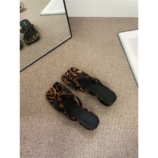 Damen trendige Clogs mit Leopardenmuster EB