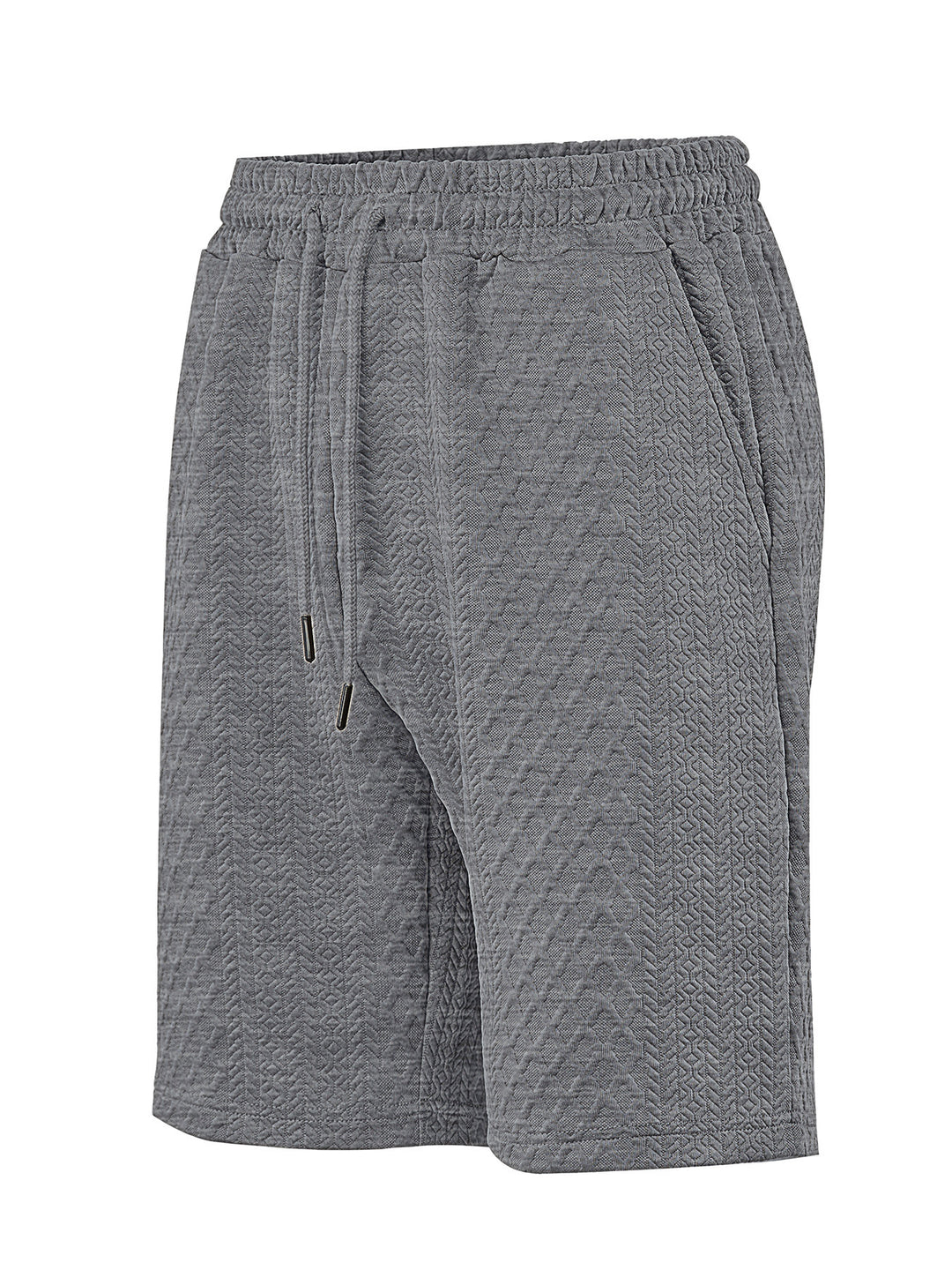 Herren nan strukturierte Lounge-Shorts mit Elastikbund Tunnelzug und seitlichen Eingrifftaschen EB