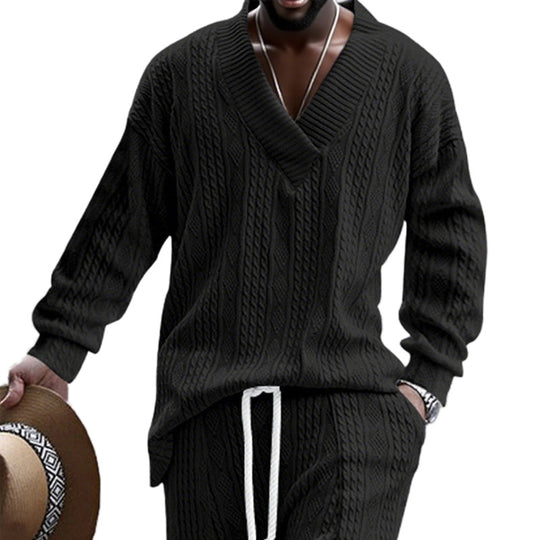 Herren Strickpullover mit modernem V-Ausschnitt und lässigem Design EB