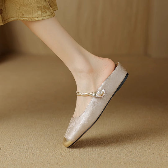 Damen modische Ballerinas mit dekorativem Riemchen und weicher Innensohle EB