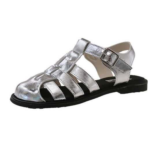 Damen Komfortable Sommer-Sandalen mit verstellbarem Schnallenverschluss und atmungsaktiven Riemen EB