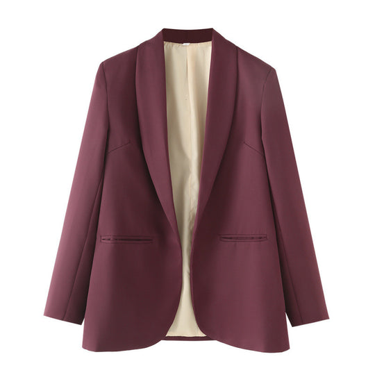 Damen eleganter Blazer mit einzigartigem Schnitt und Taschen EB