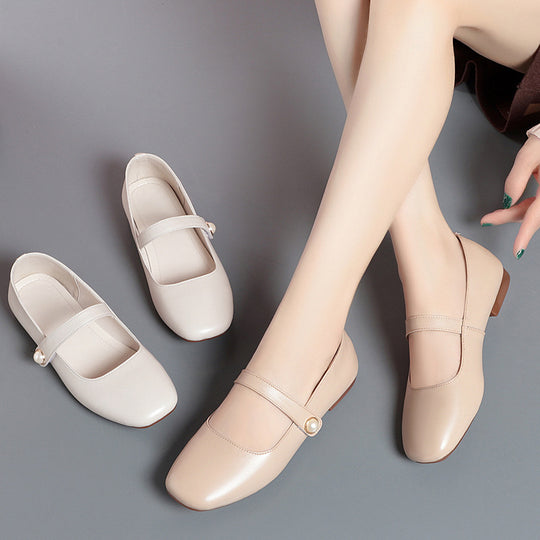 Damen Elegante Ballerinas mit modischem Riemchen und komfortablem Fußbett EB