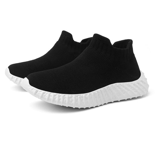 Damen Strick-Sneaker mit elastischem Abschluss und rutschfester Sohle EB