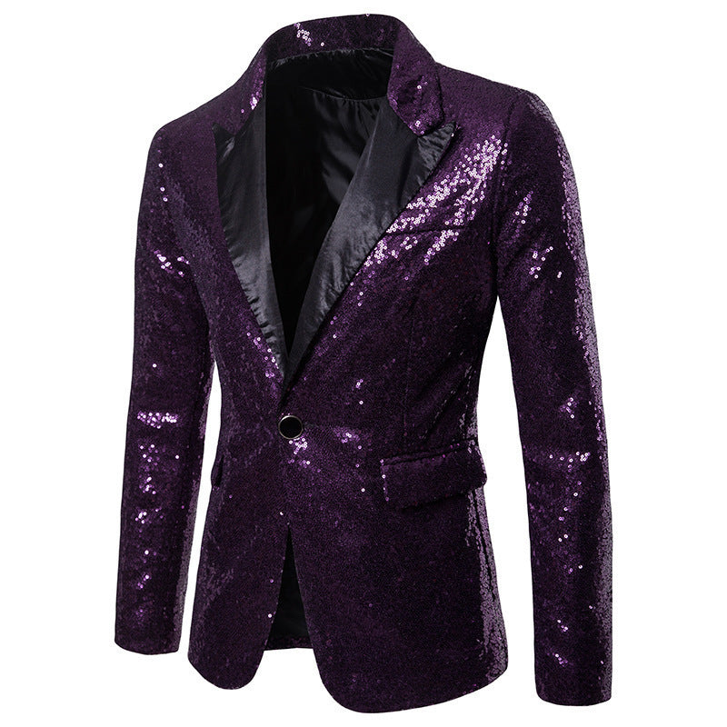 Herren glamouröser Pailletten Blazer EB
