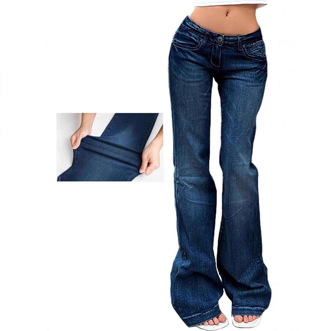 Damen Bootcut-Jeans mit flexibler Passform und hohem Bund EB