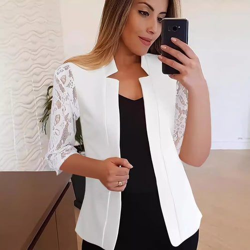 Damen Elegante Blazerjacke mit Spitze EB