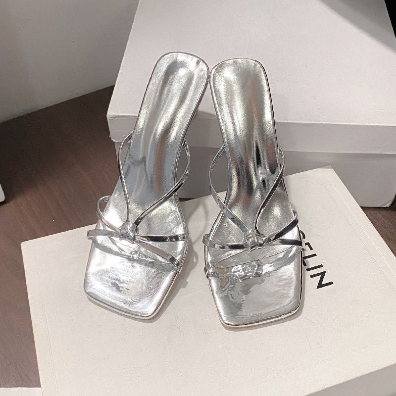 Damen elegante High Heel Sandalen mit verstellbarem Riemchen EB