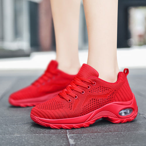 Damen Sportliche Sneaker mit atmungsaktivem Mesh und dämpfender Sohle EB