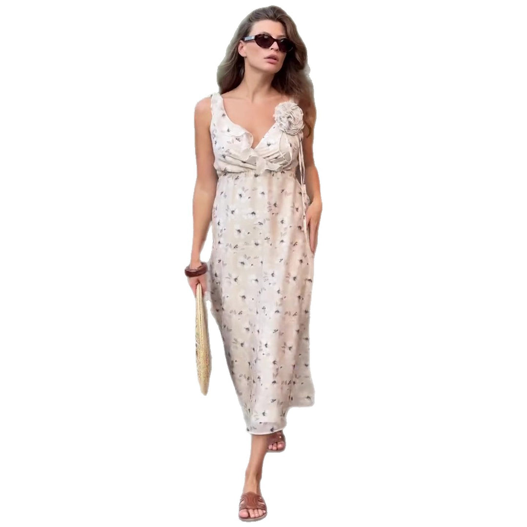 Damen Sommerliches Maxikleid mit floralen Muster EB